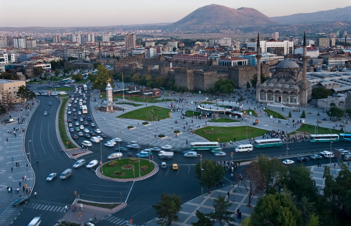 Kayseri şehir merkezinden panoramik görünüm